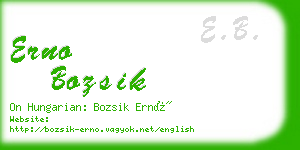 erno bozsik business card